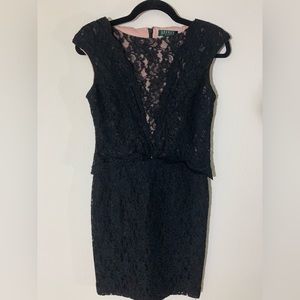 Ralph black lace dress